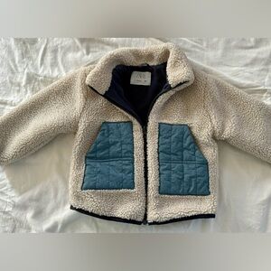 Zara Toddler Ivory / Blue Sherpa Warm Jacket Size 2 - 3 Years